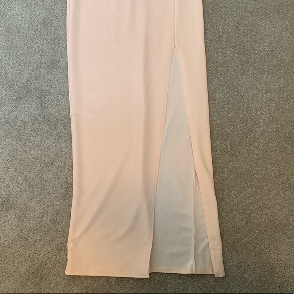 Boohoo One Shoulder Blush Maxi Dress - Picture 4 of 7